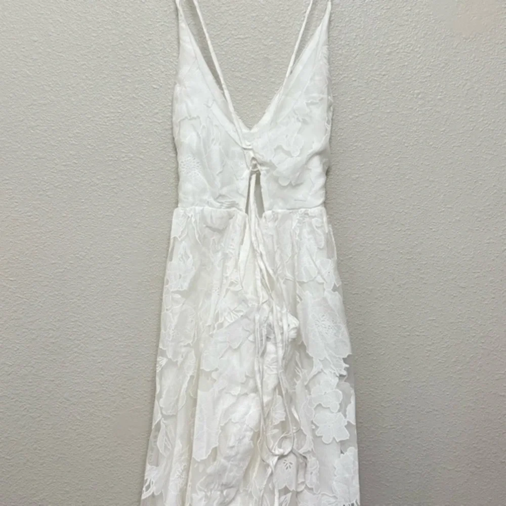 SOLD Brand New Lulus Feeling Like Forever White Jacquard Organza Midi Dress XL - Picture 7 of 10